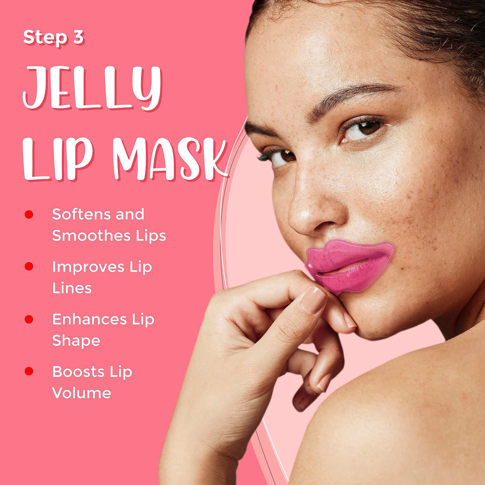 Emballage-kit 6-en-1 Lick Your Lips présente le coffret soin complet.