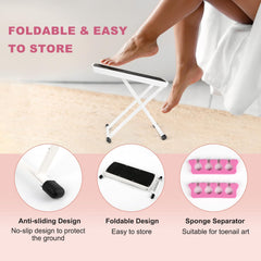 Repose-pieds LiDiVi pliable pour rangement pratique et transport.
