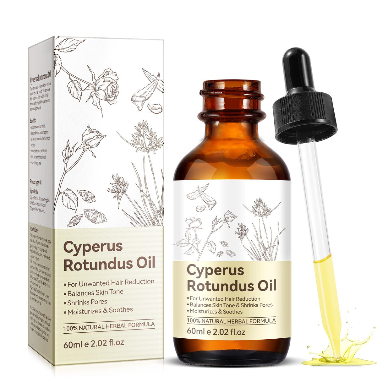 Liefiet huile Cyperus Rotundus – bouteille pratique pour l'épilation et le soin quotidien