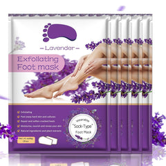 Masque peeling Liefiet Lavande dans emballage prêt à l’emploi pour pieds plus lisses.