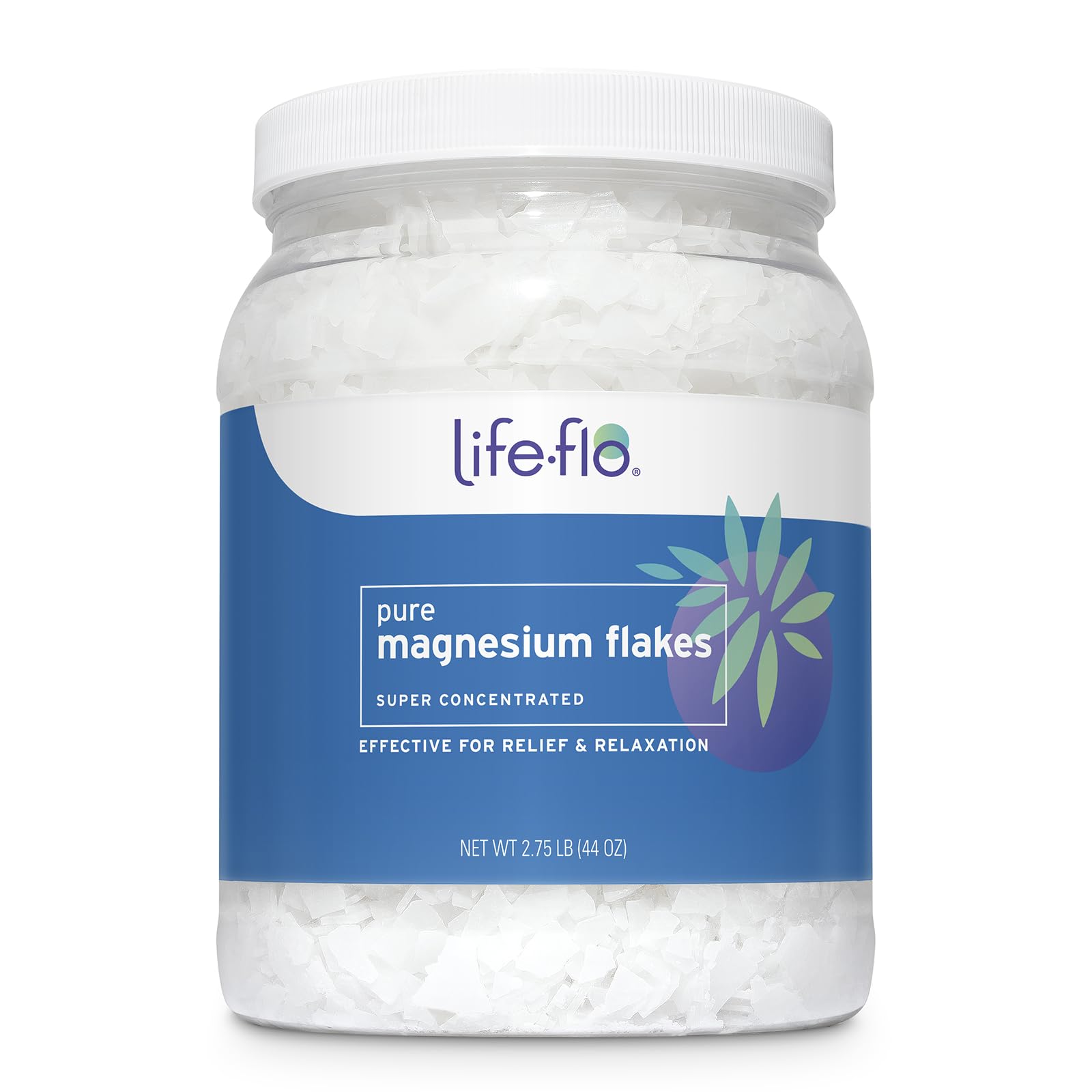 LIFE-FLO flocons de magnésium pur pour bain revitalisant.