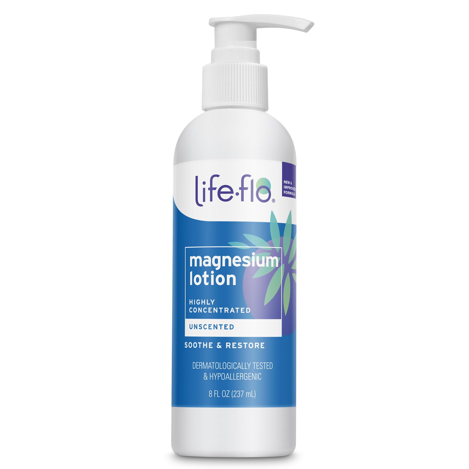 LIFE-FLO Lotion Magnésium : flacon-pompe pratique pour une application précise.