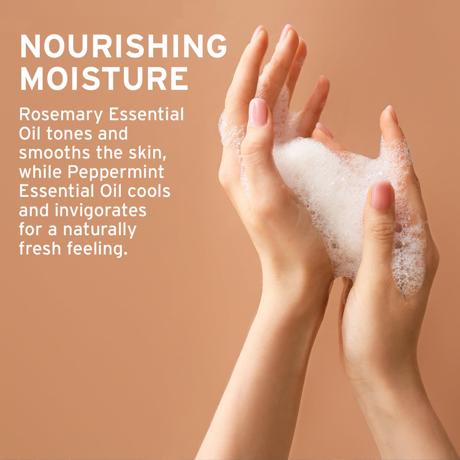 Gel douche magnésium Life-Flo, menthe poivrée, sensation fraîche et revigorante.