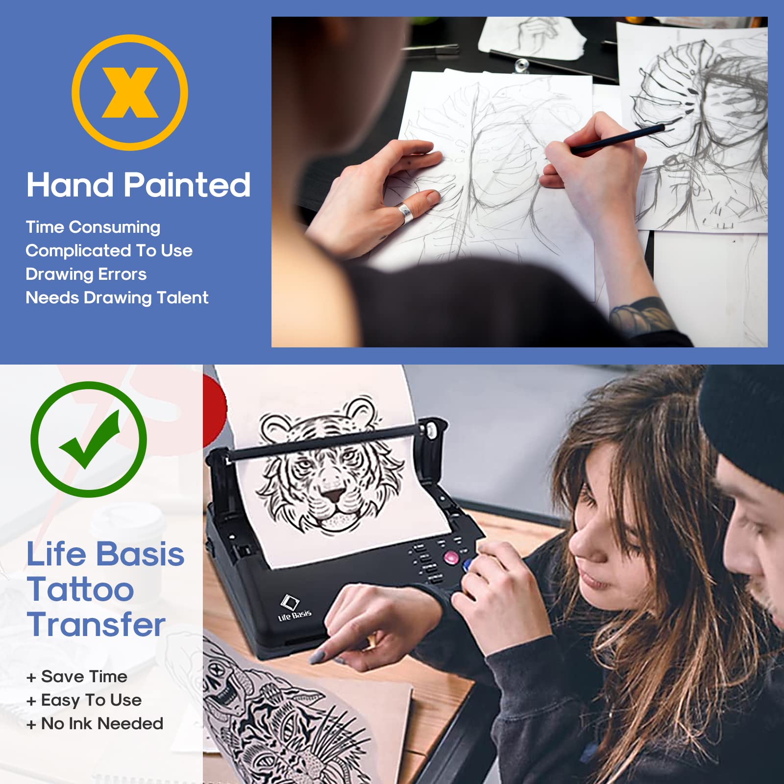 LifeBasis imprimante transfert tatouage profundites I et II