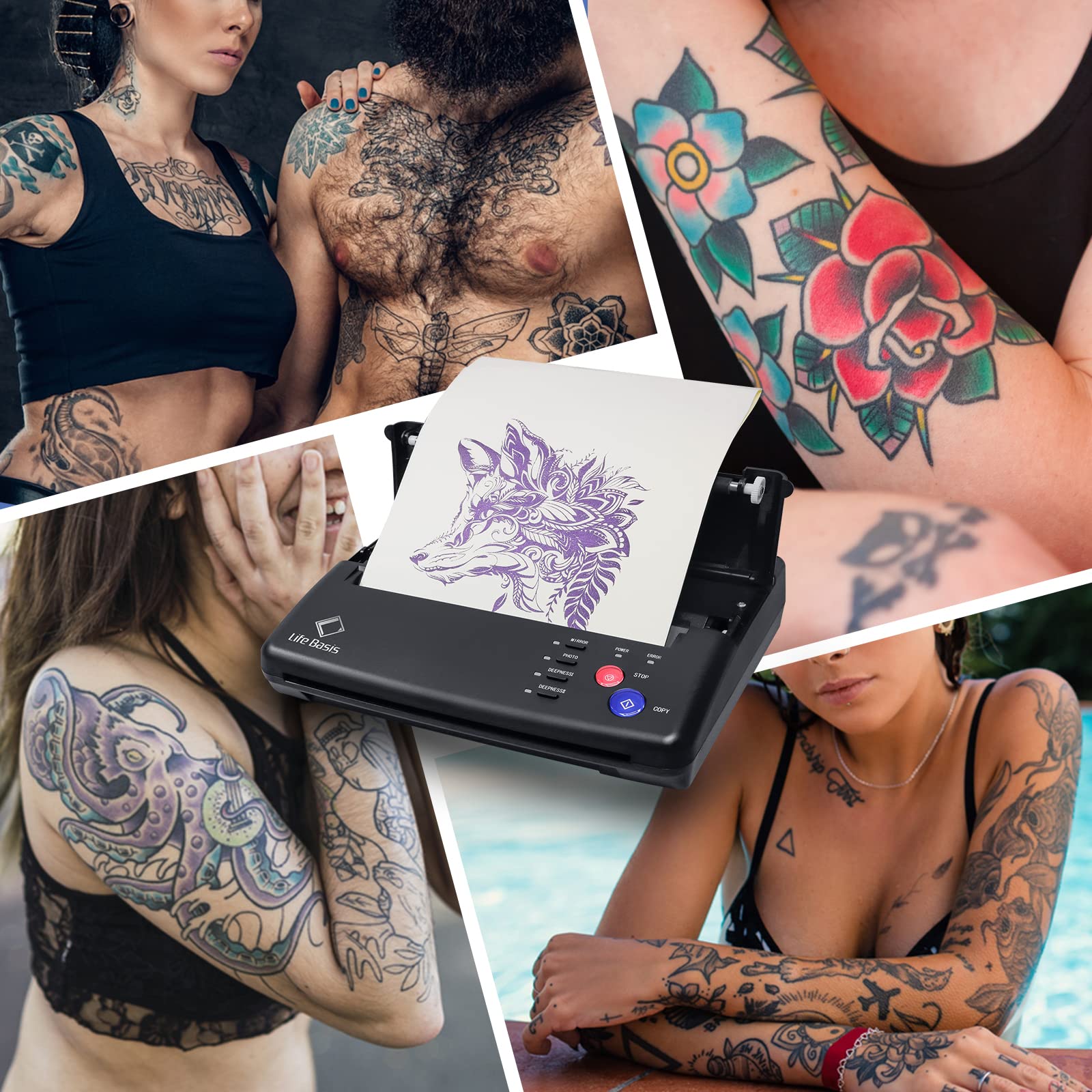 LifeBasis imprimante transfert tatouage sans encre et coûts reduits
