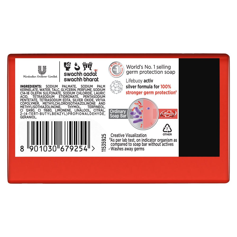 Mains lavant Lifebuoy Total 10 avec savon 125 g