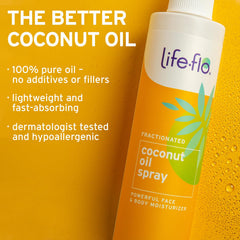 LifeFlo huile coco fractionnee Spray 236ml – discipline les frisottis et apporte brillance naturelle.