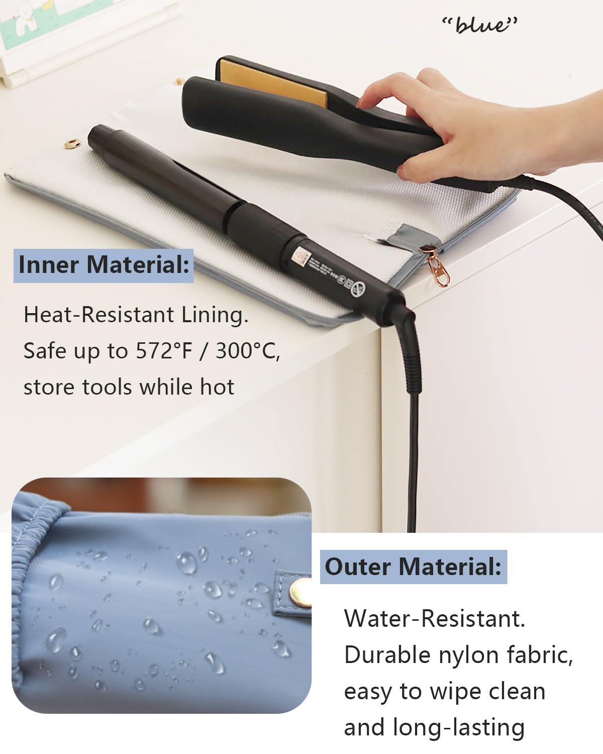 Lifeplus matériau imperméable et nettoyage facile pour outils chauds.