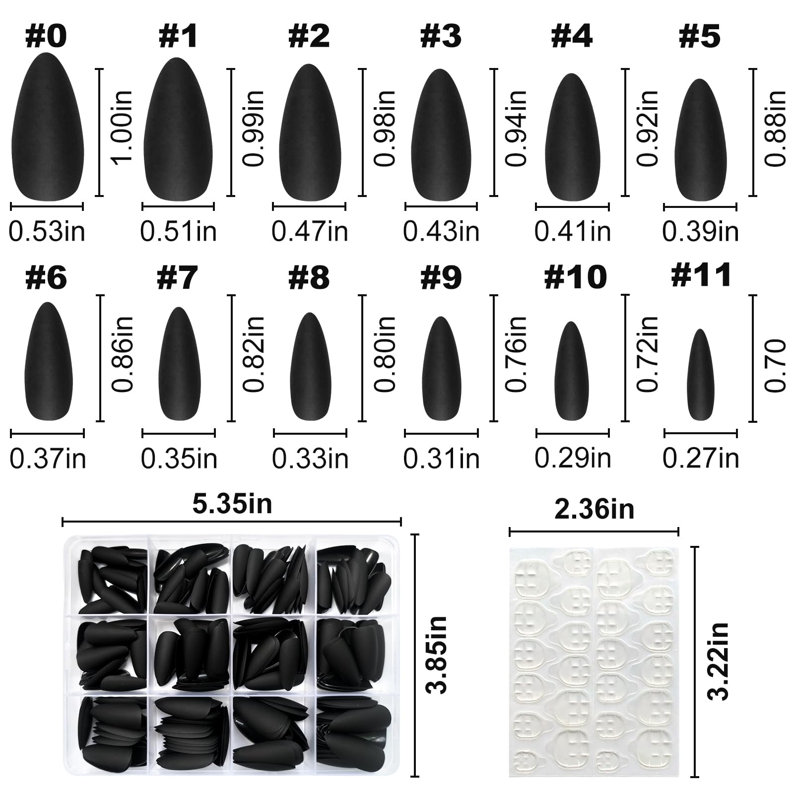 Lifextol adhésifs ongles cinq feuilles pour collage précis