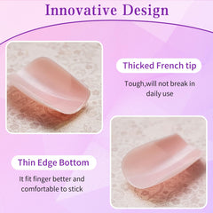 Lifextol ongles courts avec bandes adhésives, fixation rapide pour soi-même.