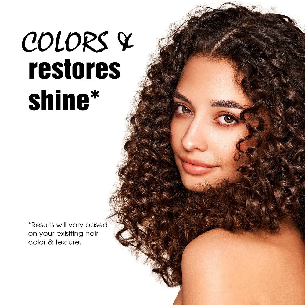 Cheveux après coloration Light Mountain Henne Color montrant une teinte naturelle.