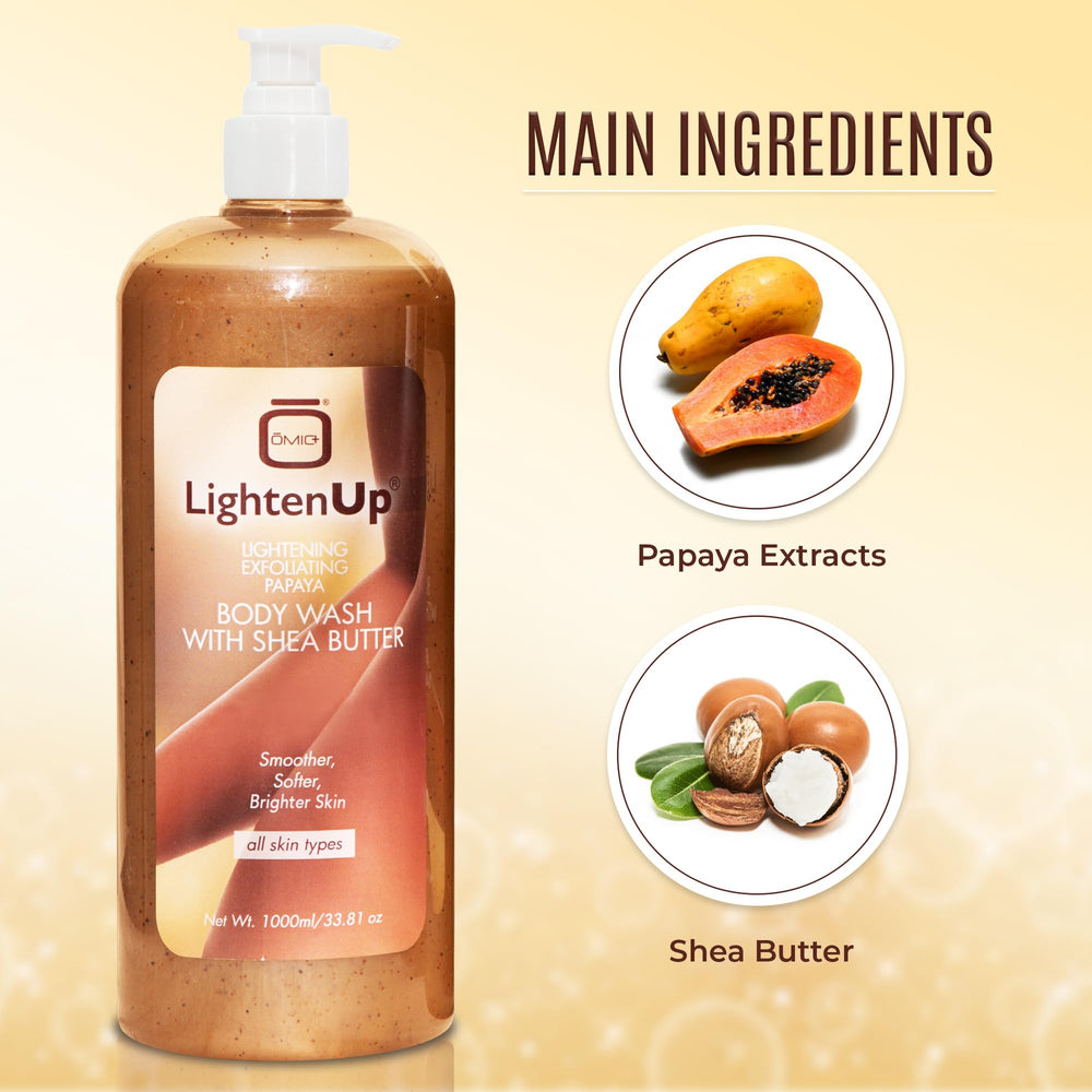 LightenUp OMIC, mousse généreuse et nourrissante pour la peau et une sensation de fraîcheur durable.