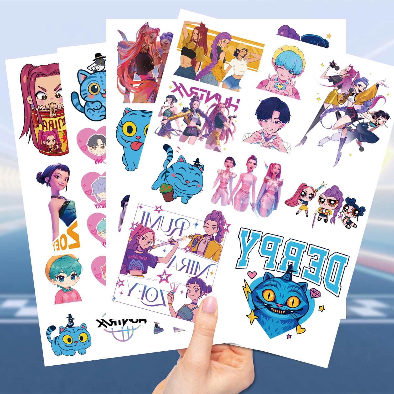 LightningStickers Demon Hunters tatouages parfaits pour anniversaire d’enfant