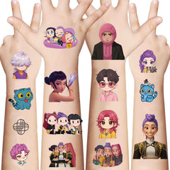 LightningStickers Demon Hunters tatouages enfants faciles à appliquer pour anniversaires et fêtes