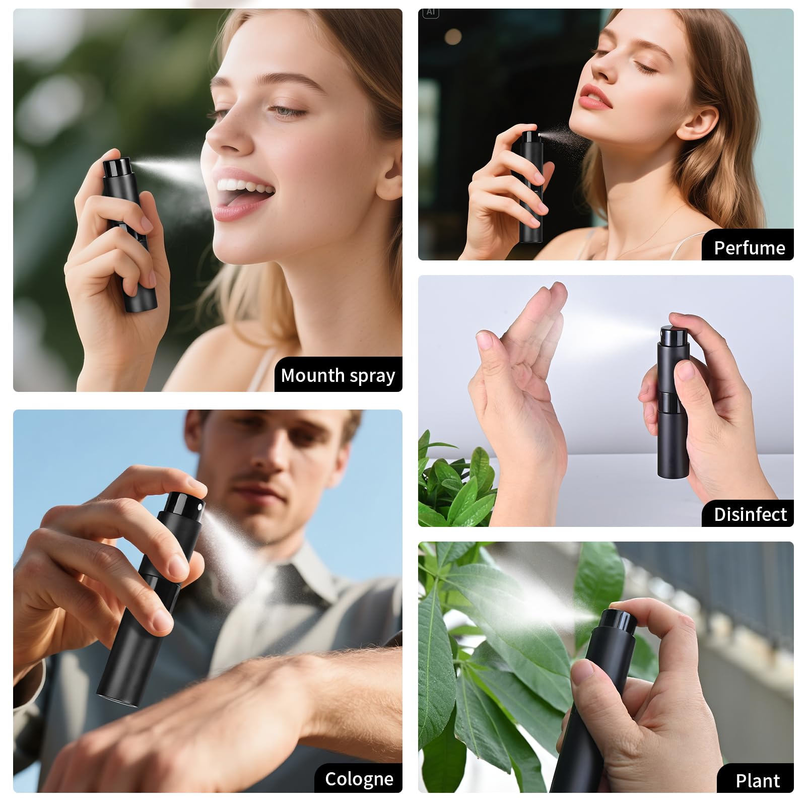 Likealot atomiseur voyage 8 ml argent, résistant et parfum frais sans résidu.
