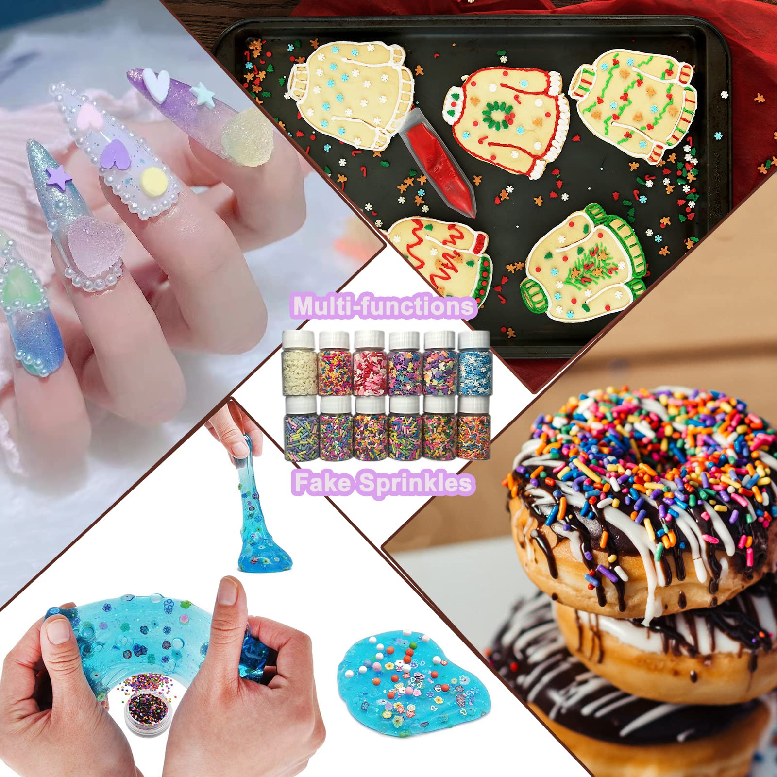 LIKETURE Sprinkles emballage translucide, pratique pour ranger et trier les paillettes.