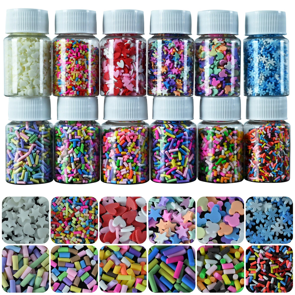 LIKETURE Sprinkles lune, étoile et cœur, idéal pour personnaliser vos décorations.
