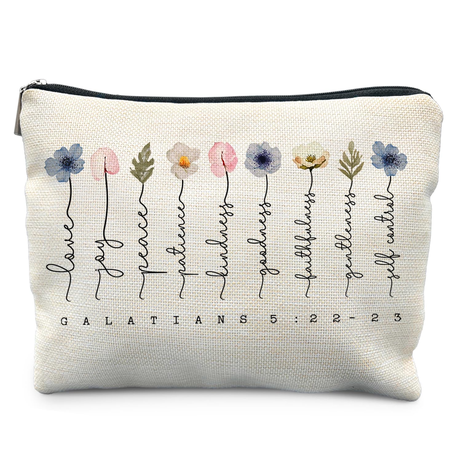 Sac Likjad en fleurs, parfait pour ranger vos essentiels beauté avec style.