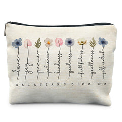 Sac Likjad en fleurs, parfait pour ranger vos essentiels beauté avec style.