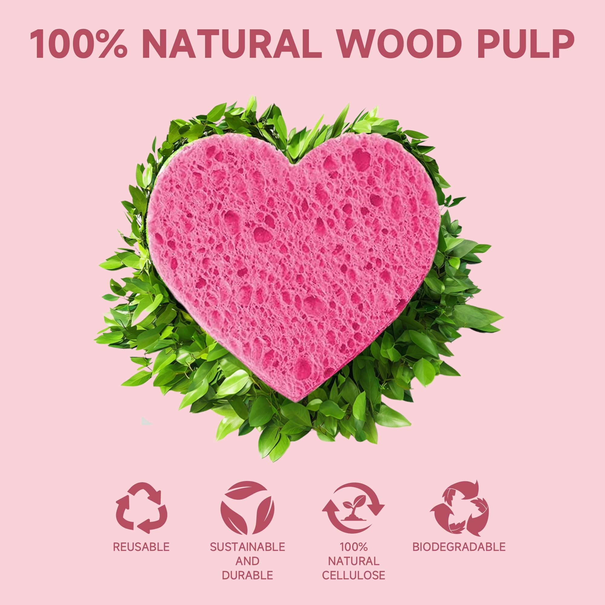 Éponge Lilac cœur rose idéale pour appliquer un masque facial.