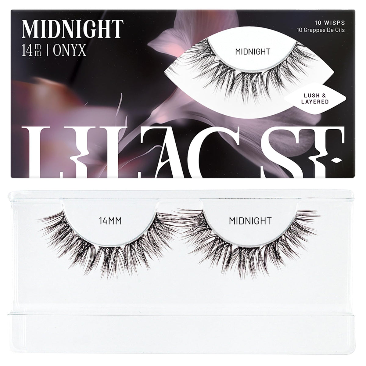 Lilac St cils noirs dramatiques 14mm, cils plus denses pour un regard profond