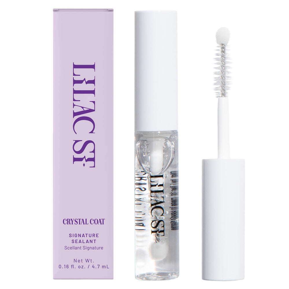 Lilac St. Crystal Coat, bouteille transparente pour un fini clair et éclatant sur les cils.
