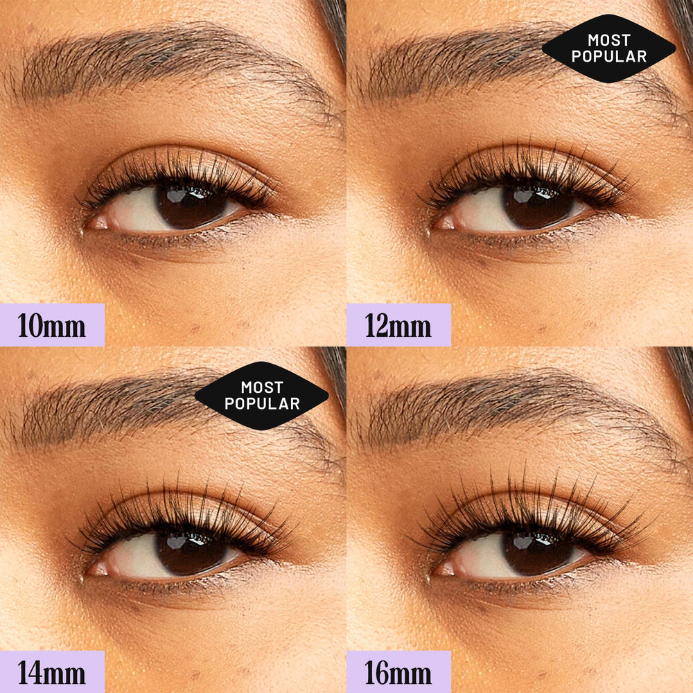 Fibres soyeuses cils aube-12mm pour un effet réaliste.