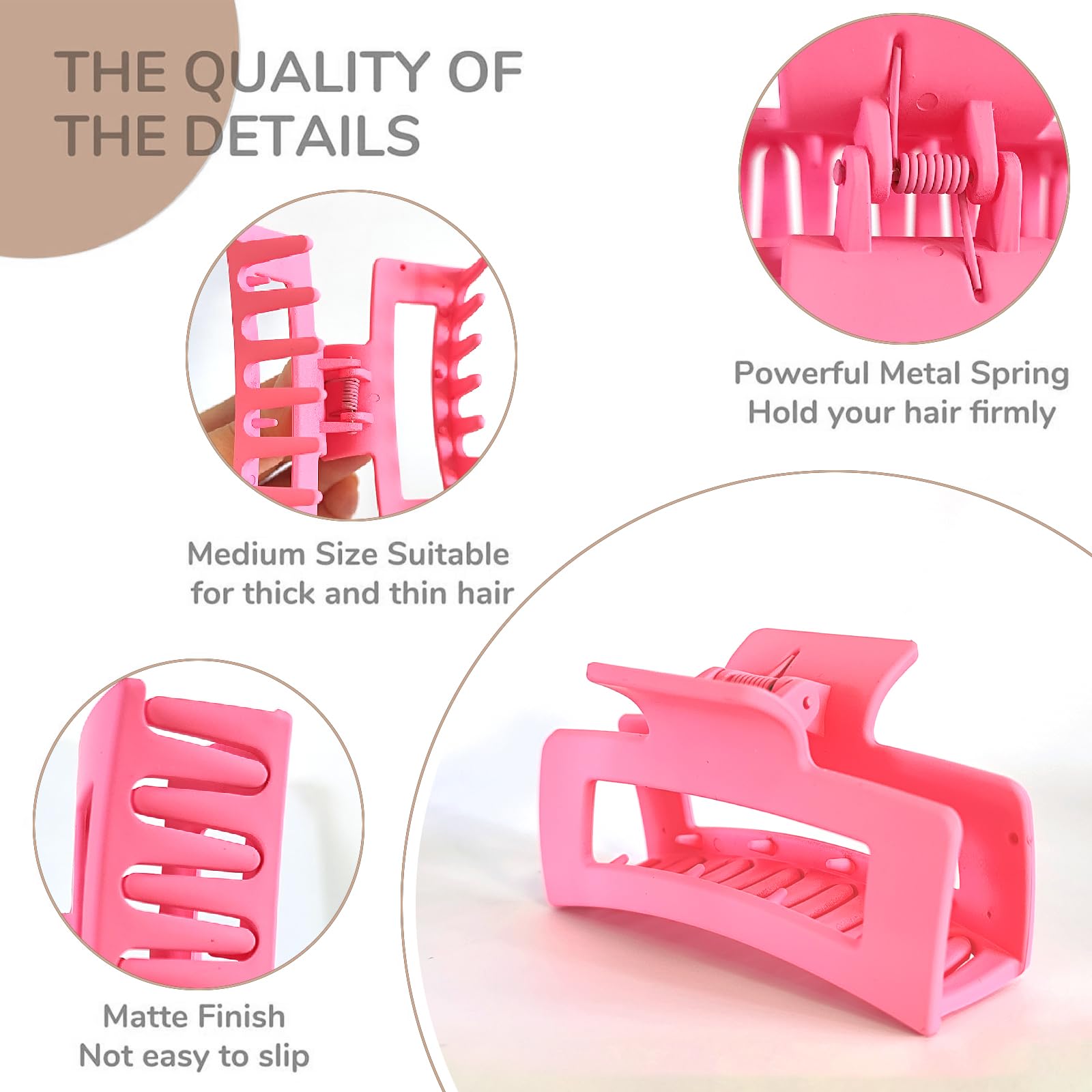 Coffret cadeau Liliebe rose avec 6 pinces, idée cadeau coiffure.