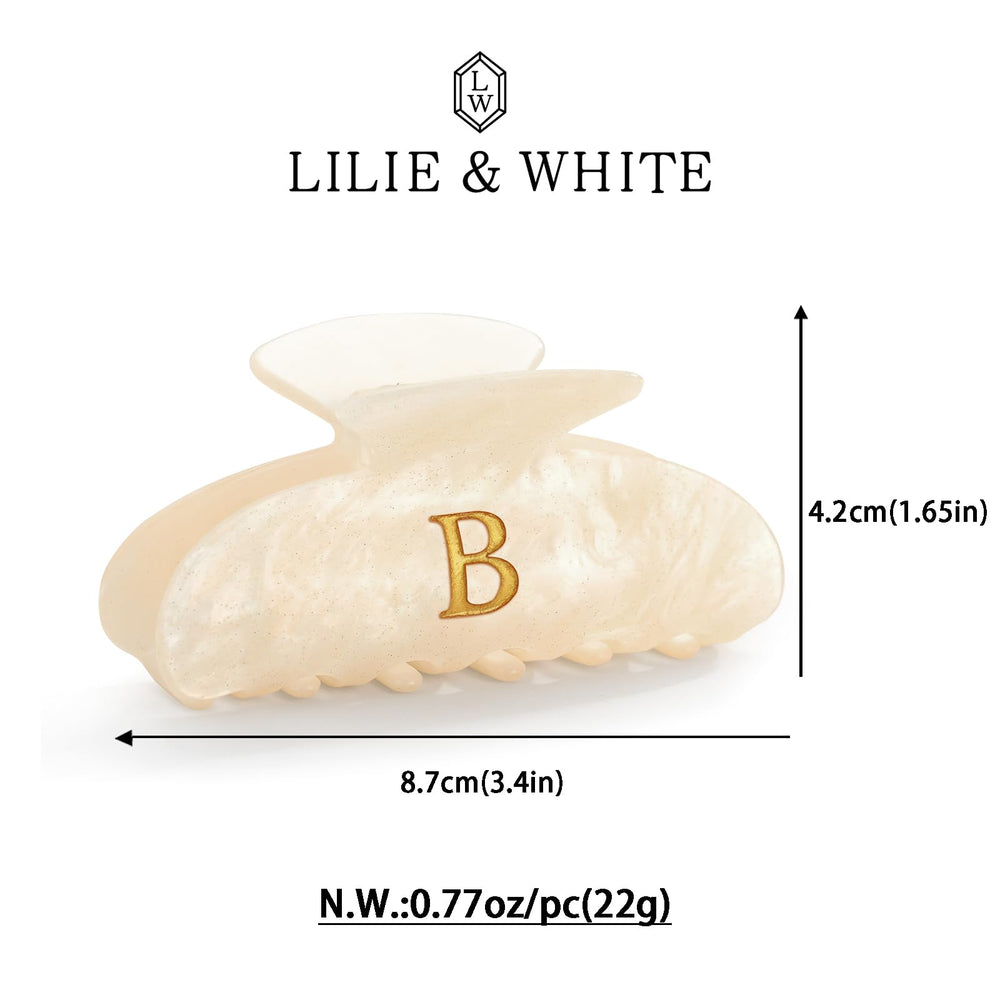 LILIE&WHITE coffret doré prêt à offrir avec pince-cheveux B, cadeau raffiné.