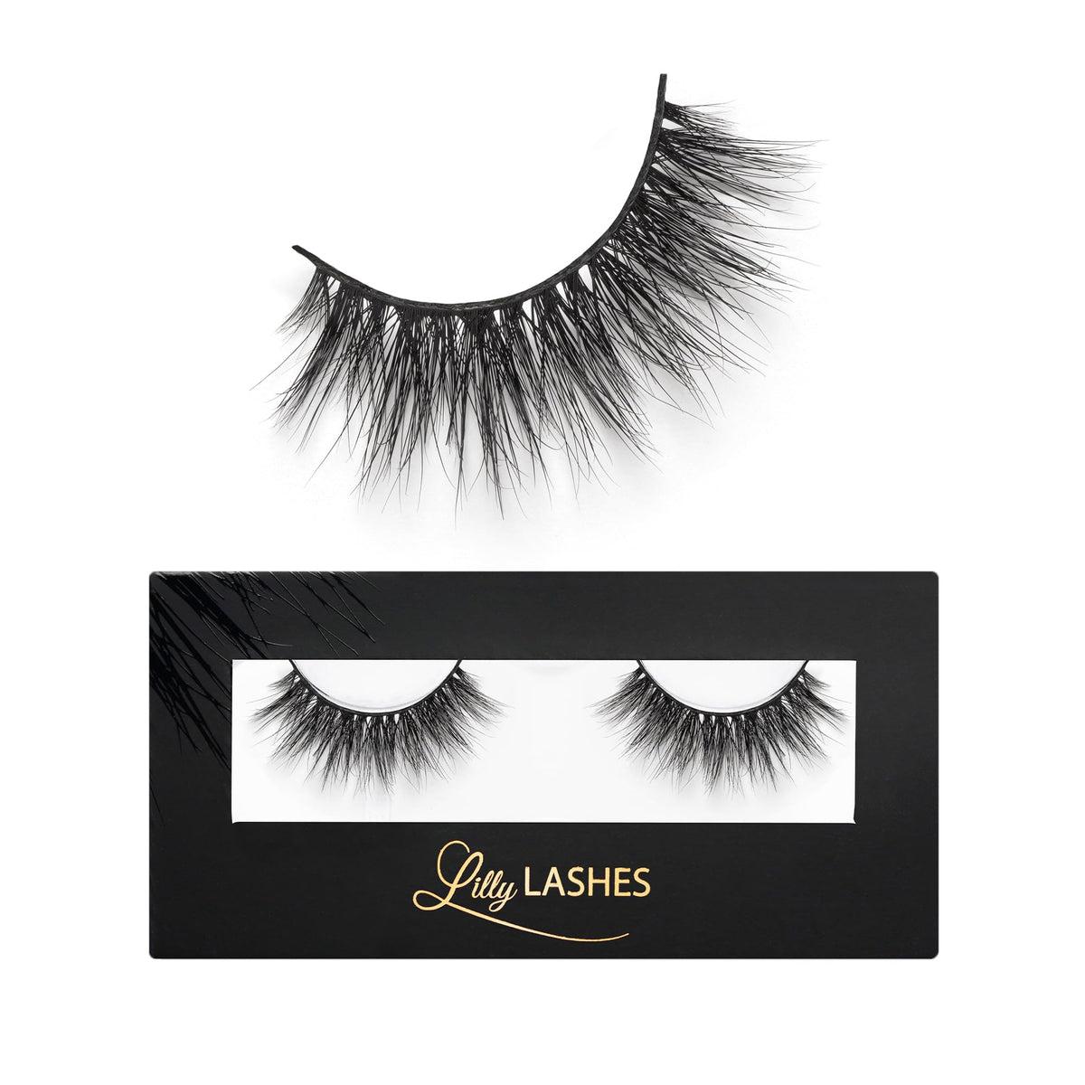 Lilly Lashes 3D Miami dans sa boîte luxueuse prête à l’emploi.