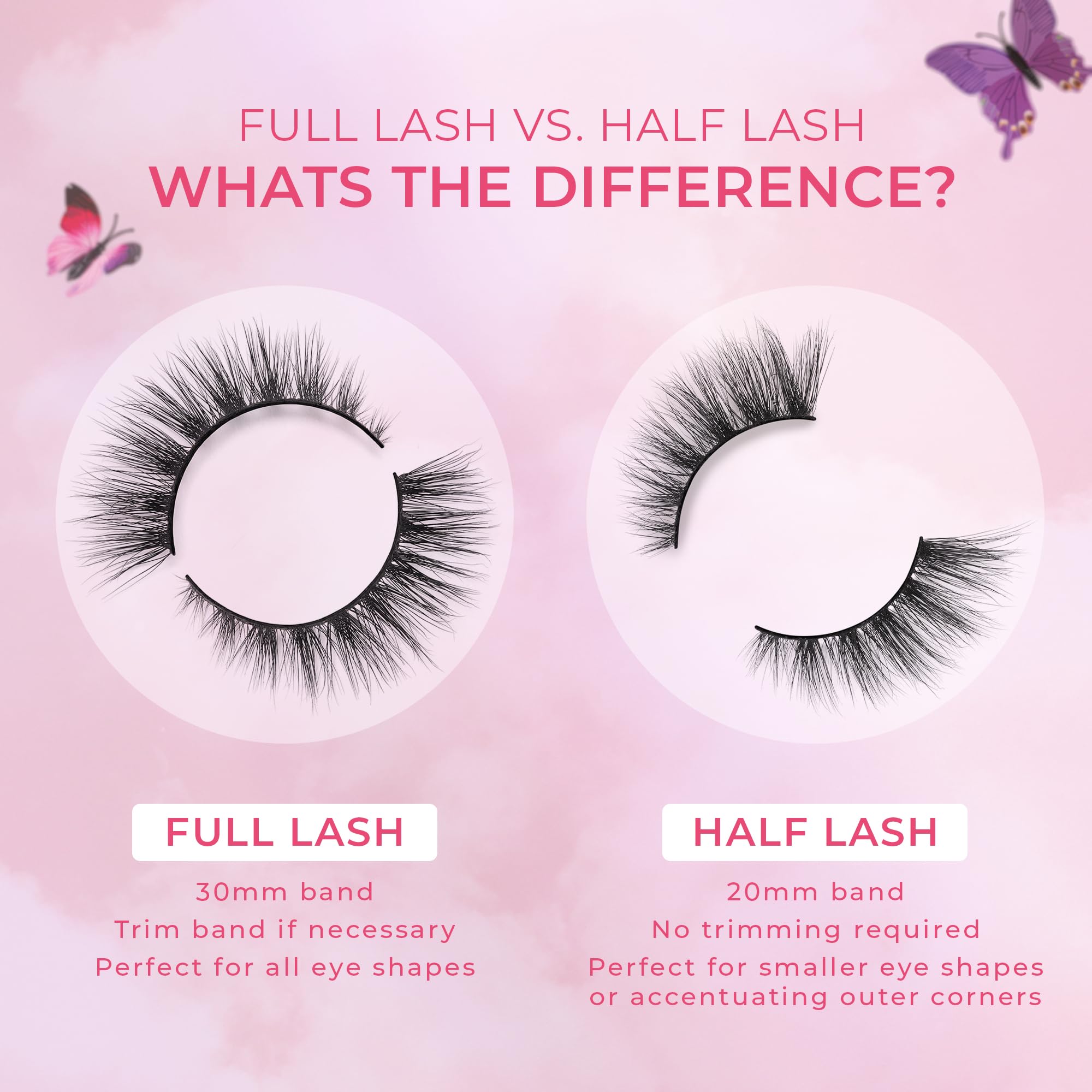 Butterfl'eyes Lilly Lashes demi-cils confort à l’extérieur de l’œil.