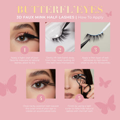 Butterfl'eyes Lilly Lashes texture douce faux mink imitant des cils réels.