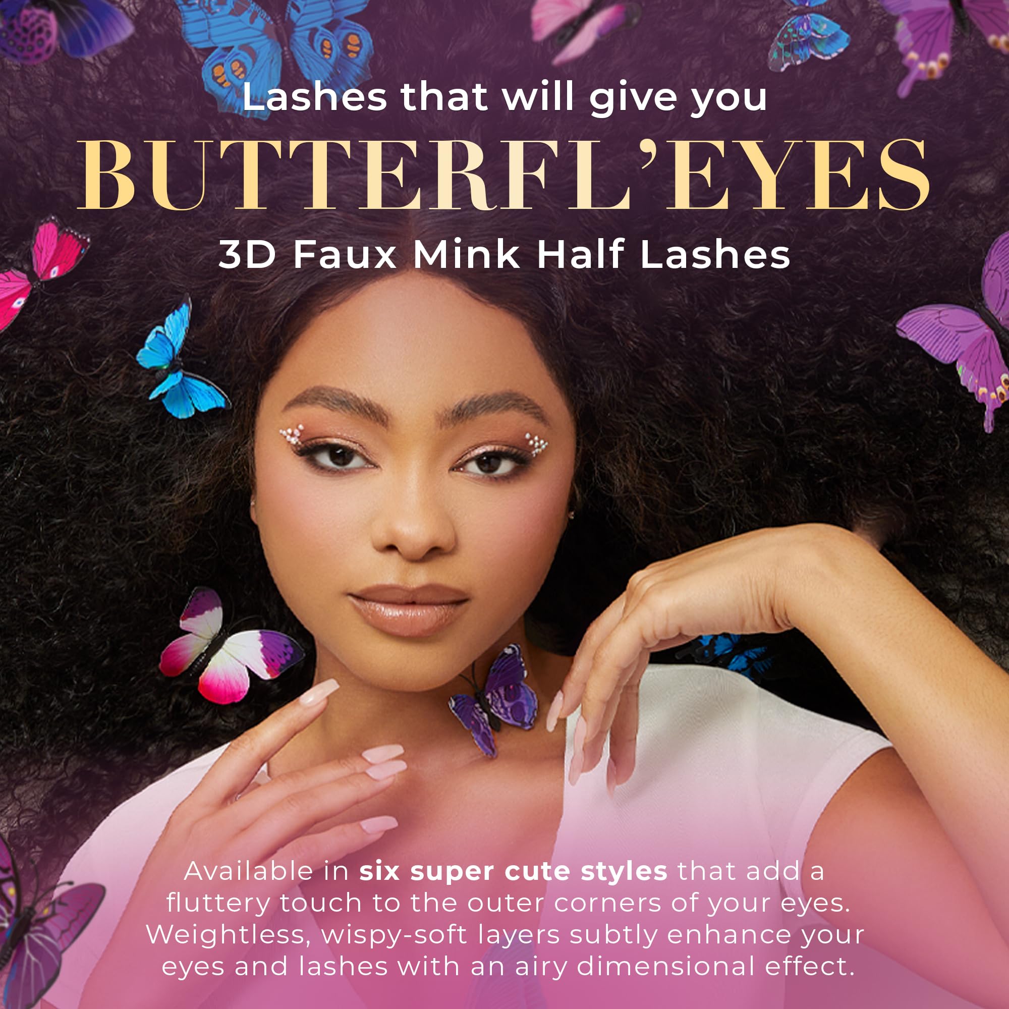 Butterfl'eyes Lilly Lashes: longueur 13mm Dreamy pour des yeux définis