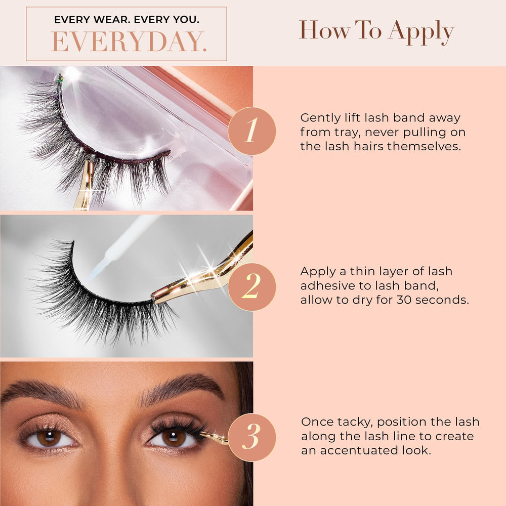 Cils faits main Lilly Lashes pour une allure sophistiquée.