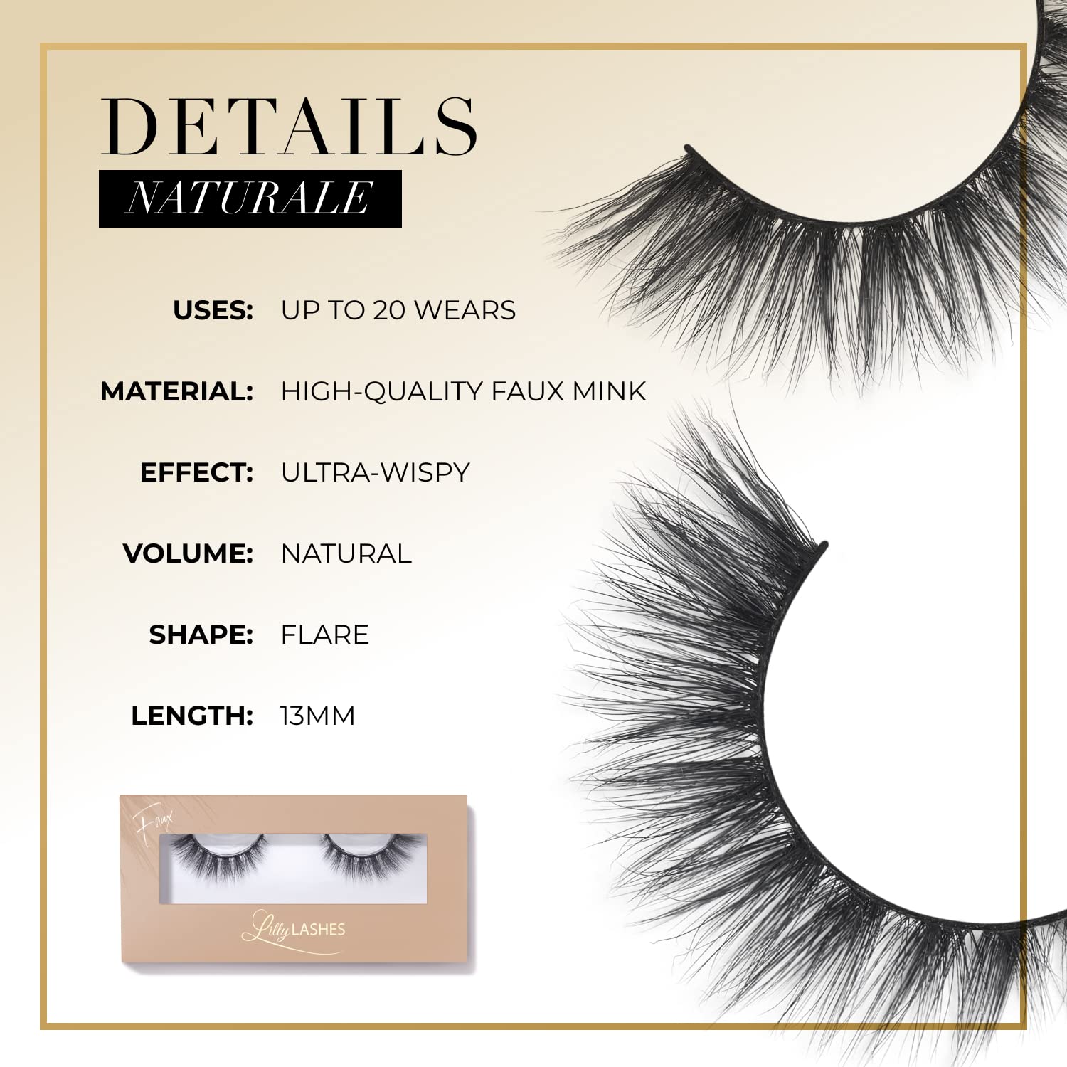 Effet œil de chat Lilly Lashes Wispy, regard allongé et élégant.