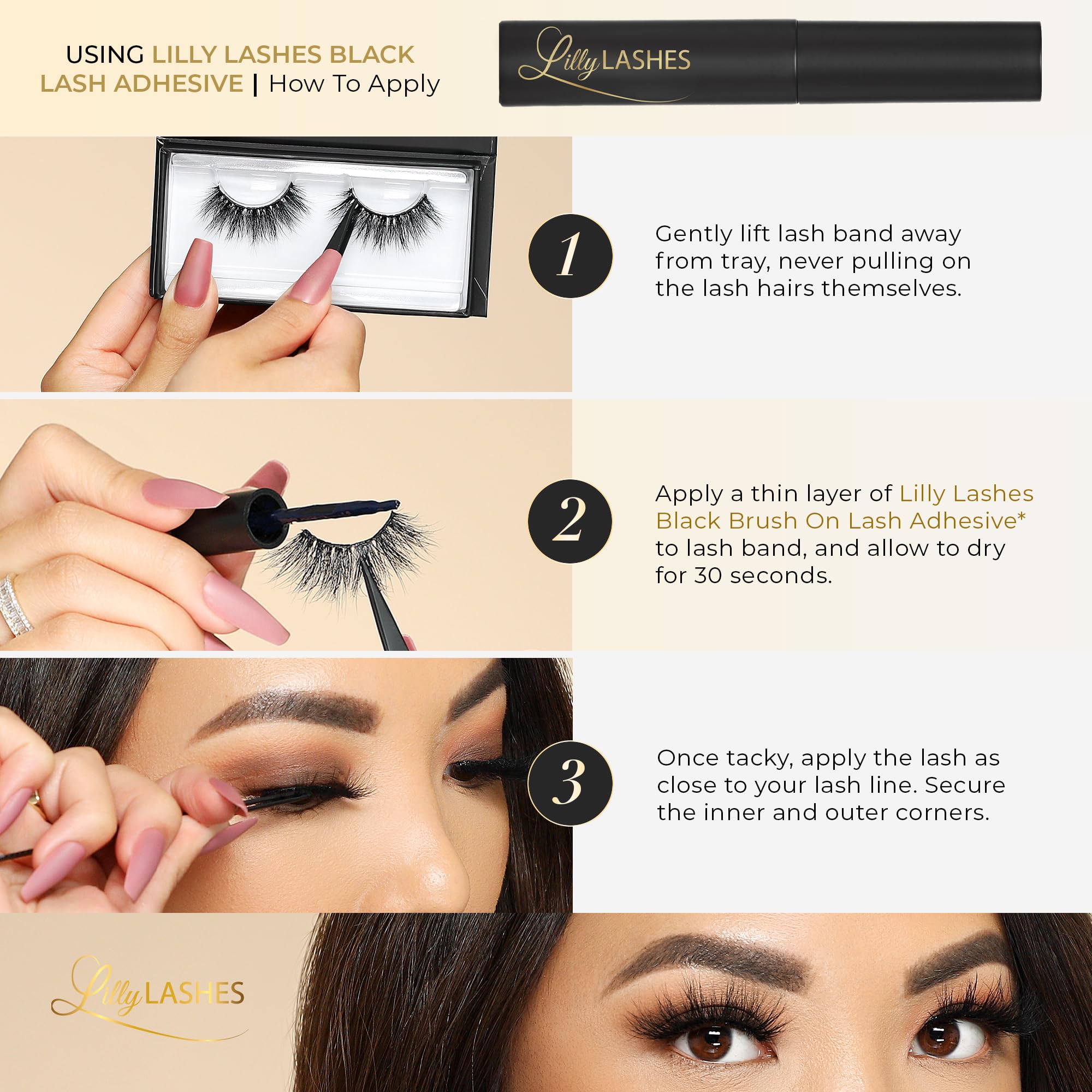 Lilly Lashes Miami Flare Cils Réutilisables : conception fait main et réutilisation jusqu’à 25 fois.