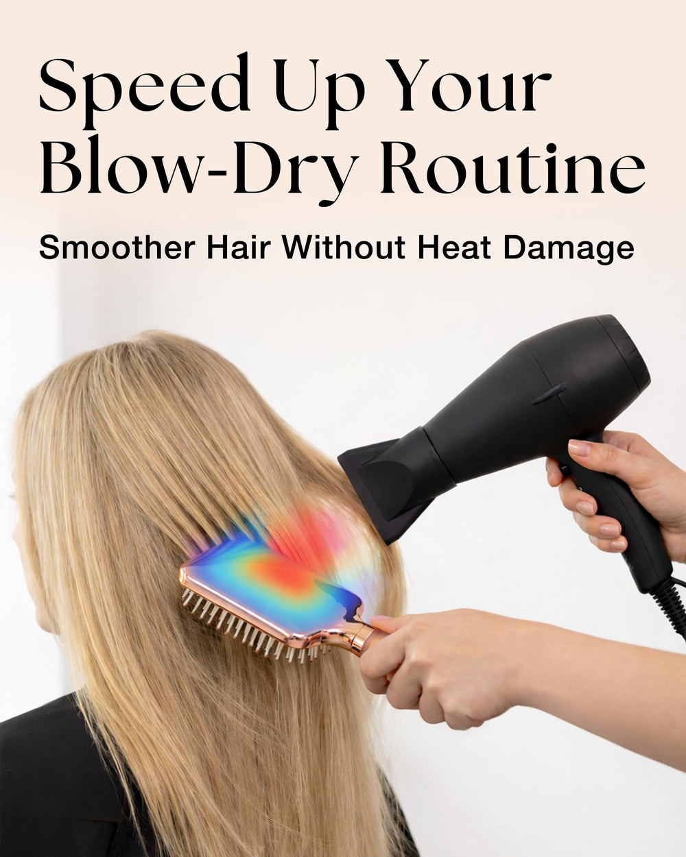 Brosse Lily England Paddle pour cheveux lisses et brillance.