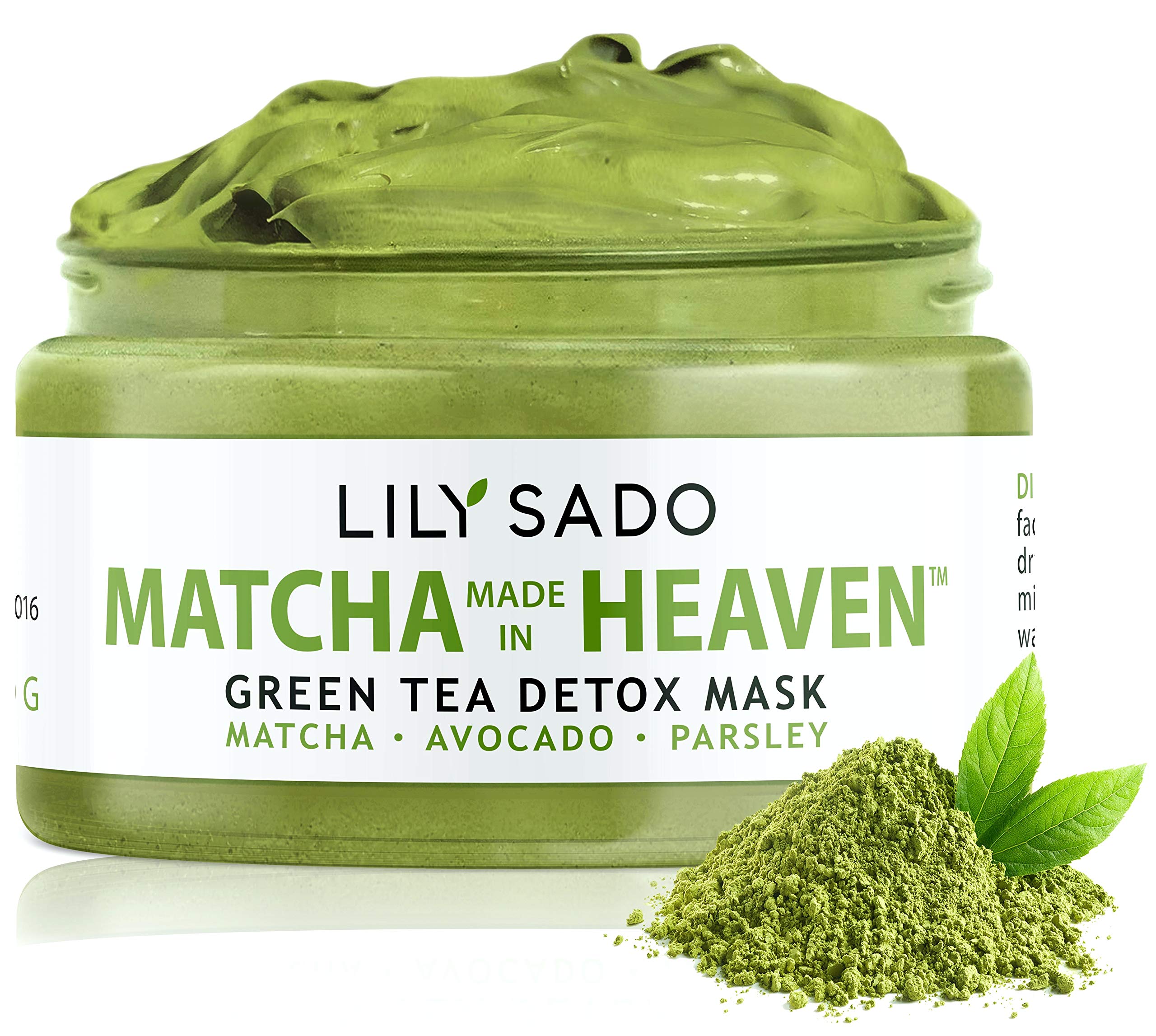 LILY SADO Matcha Green Tea Mask purifies skin and refreshes