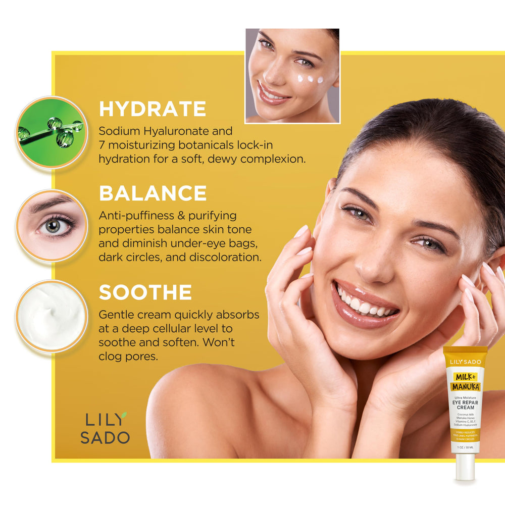Produit cruelty-free Milk+Manuka, soin éthique du regard