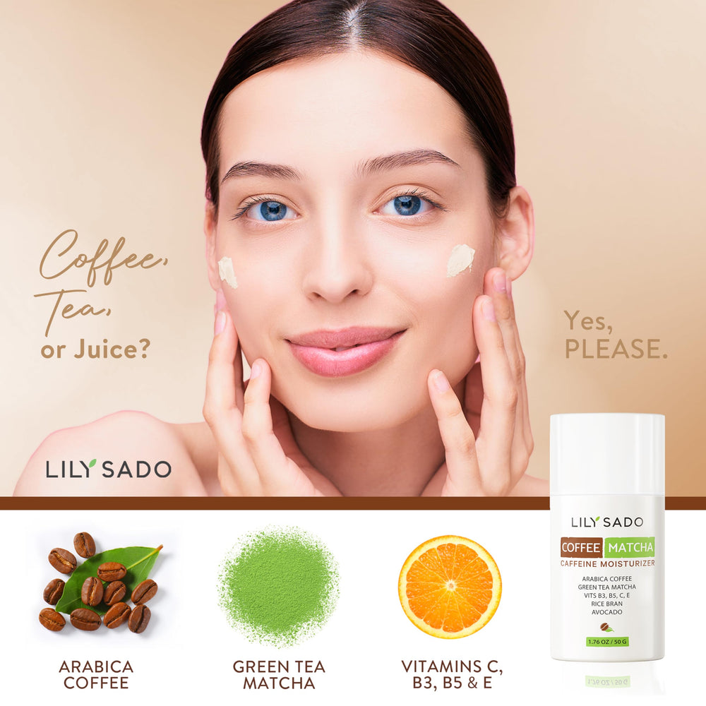 LILY SADO Tea+C texture close-up reveals creamy, non-greasy hydration for smoother skin