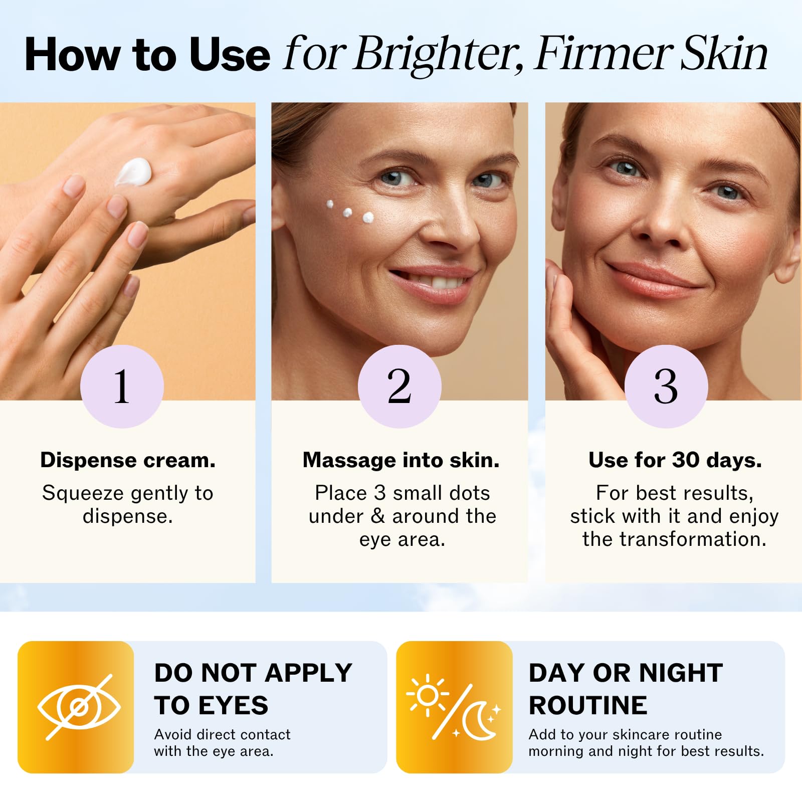 LilyAna Crème Yeux, lissage des rides et pattes-d'oie.