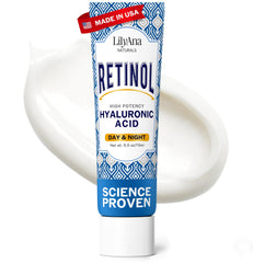 Crème retinol LilyAna Naturals pour visage, texture luxueuse et fermeté