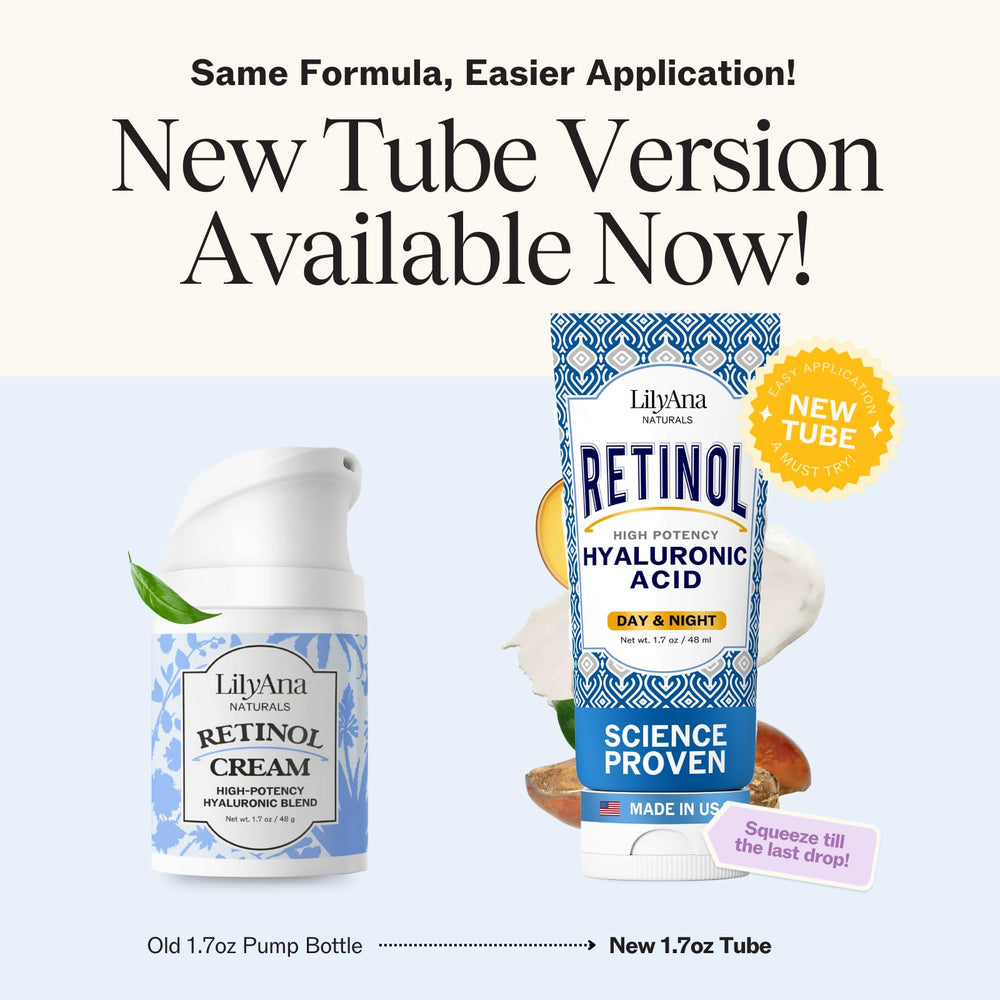 LilyAna Naturals Retinol Crème, texture légère et absorption rapide.