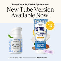 LilyAna Naturals Retinol Crème, texture légère et absorption rapide.
