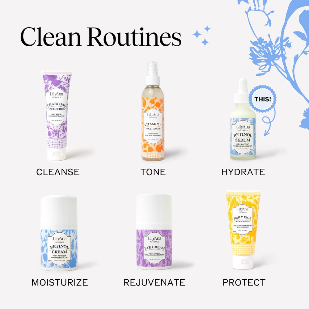 LilyAna Naturals Retinol Serum – adaptée à tous types de peau et anti-âge.