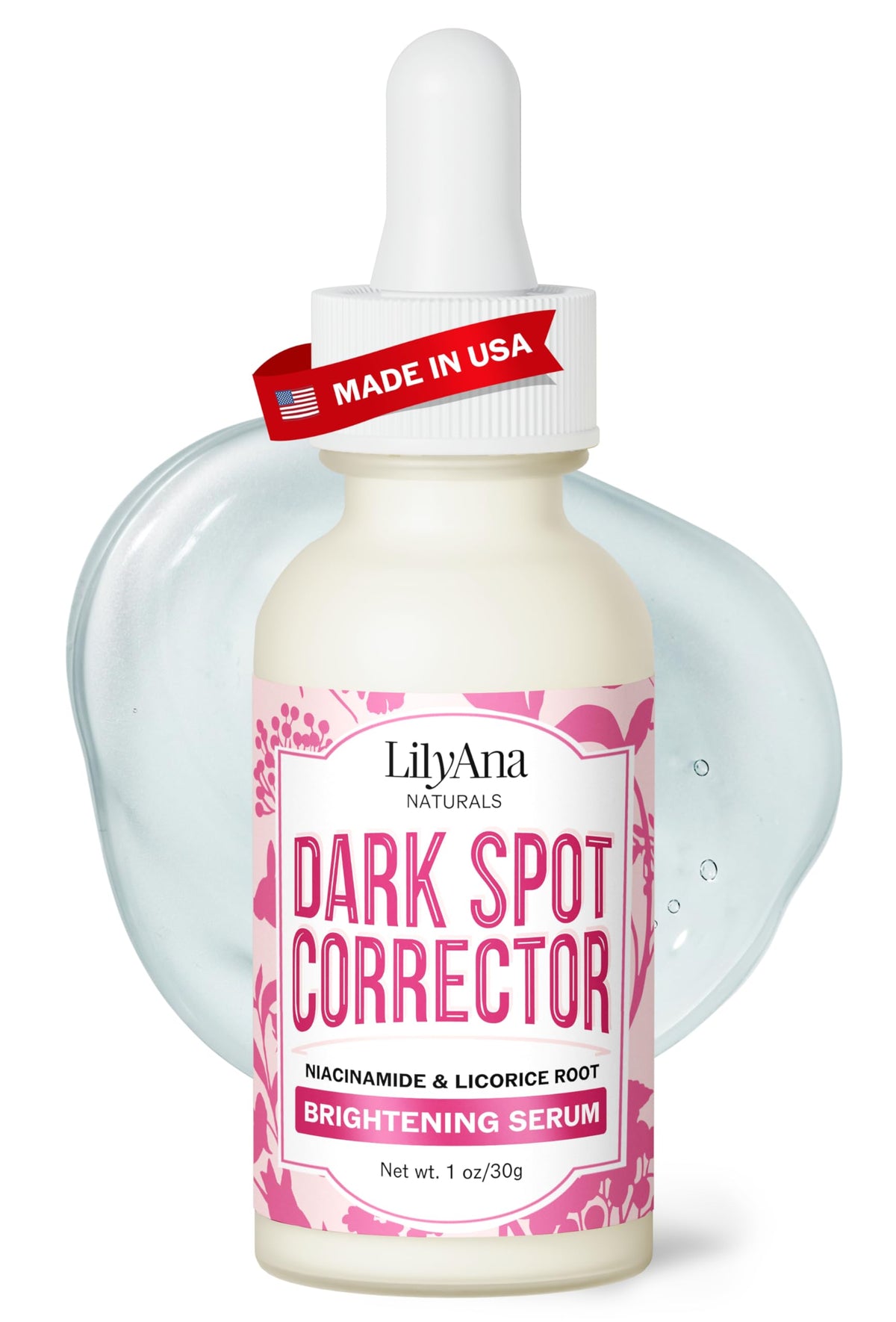 Sérum LilyAna Naturals pour brillance visage et teint lumineux.