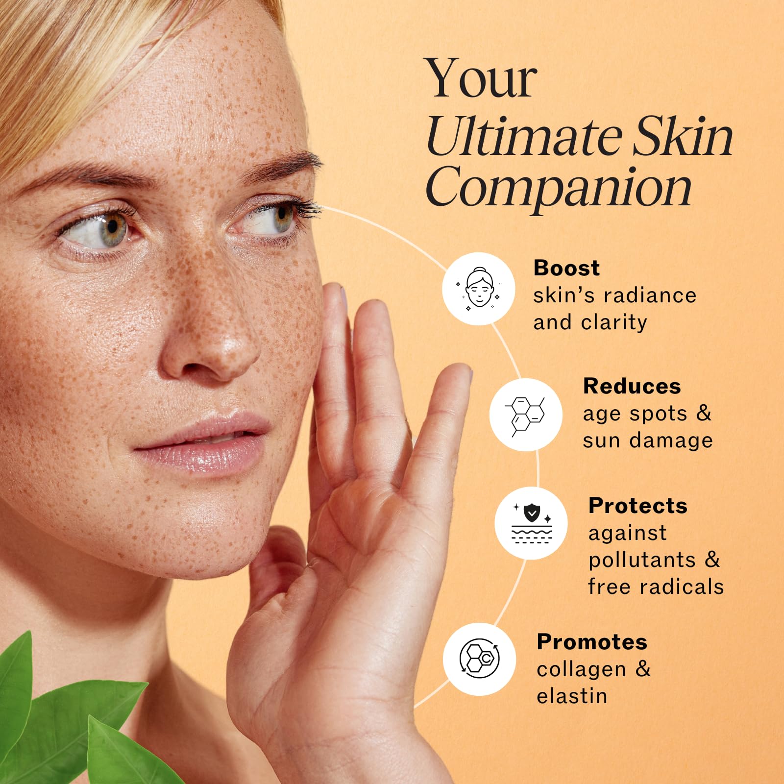 Sérum LilyAna Naturals Vitamin C avec hyaluronique, hydratation durable.