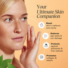 Sérum LilyAna Naturals Vitamin C avec hyaluronique, hydratation durable.