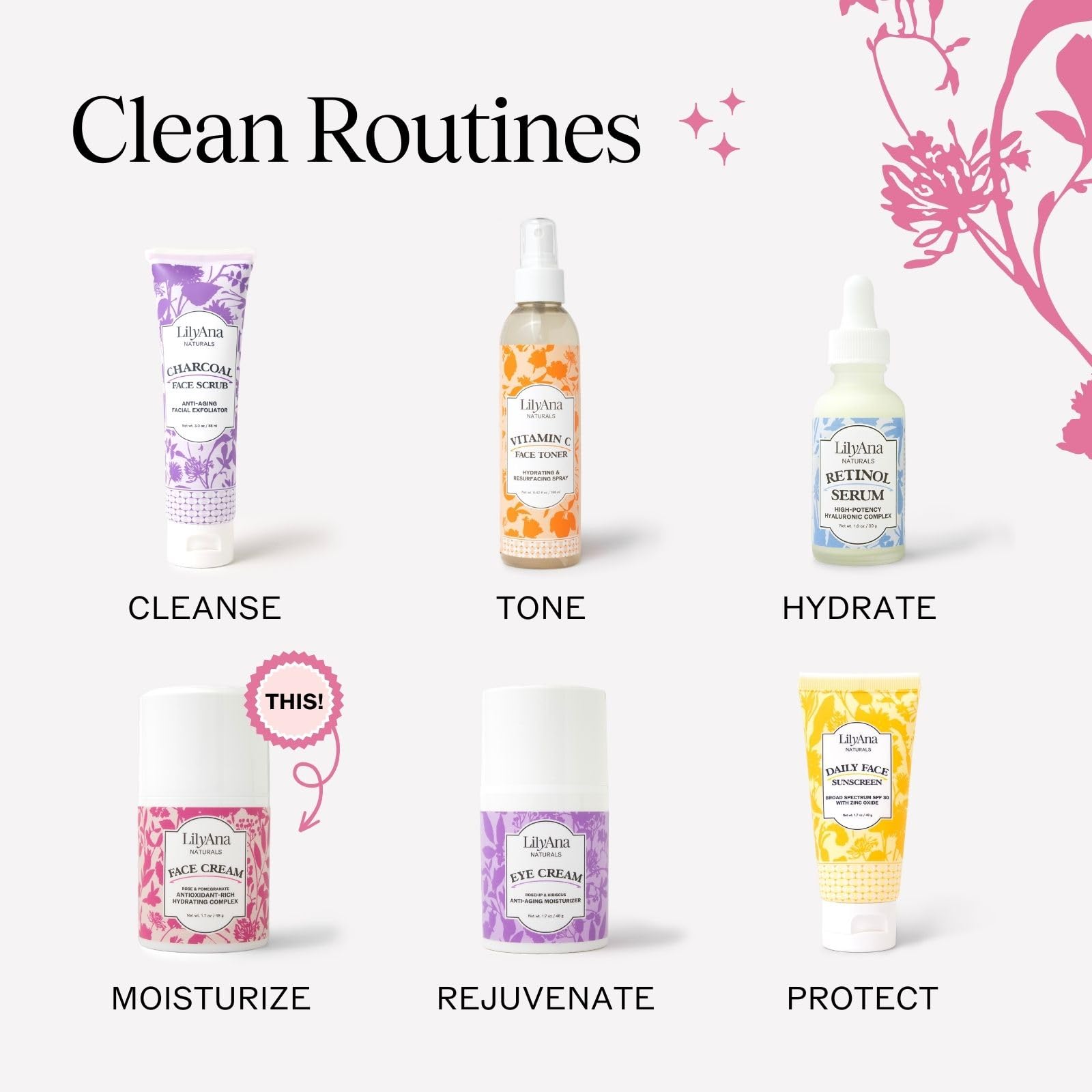 La crème LilyAna Naturals offre absorption rapide sans obstruer les pores.
