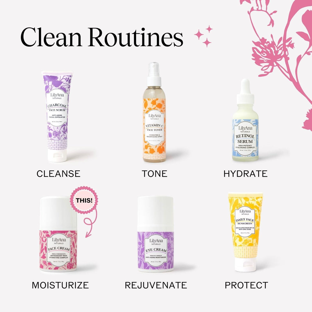 La crème LilyAna Naturals offre absorption rapide sans obstruer les pores.